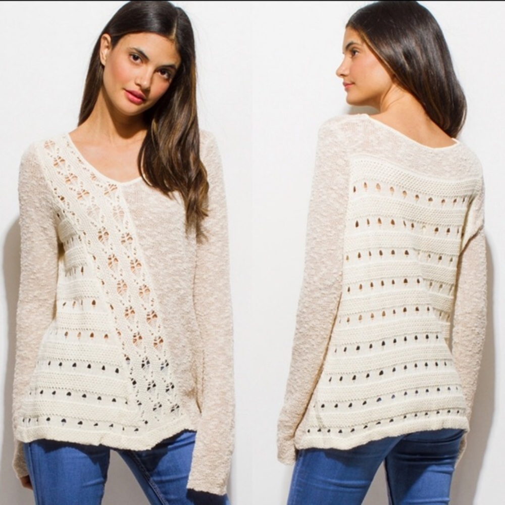 🤗🤗🤗SALE🤗🤗🤗Crochet Knit Sweater NWT